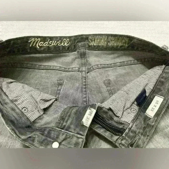 Madewell Skinny Skinny Denim Jeans in Brushed Gray Size 26 - Picture 2 of 7